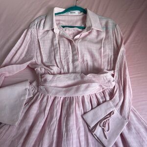 Showpo Pink Long Sleeve Dress